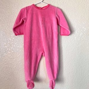 Petit Bateau Velour Footie Onesie Pajama 12M